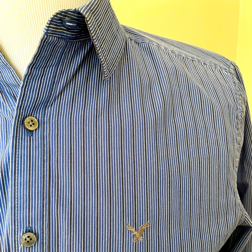 American Eagle Slim Fit Striped Button Down Shirt